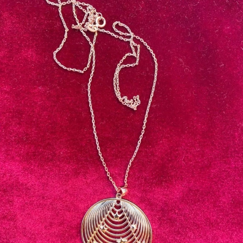 925 Sterling Silver Necklace Gold  gift for mother - Picture 4 of 7